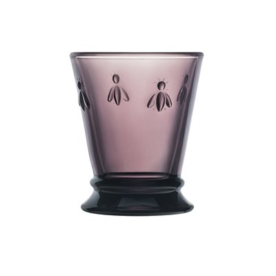 Lot 6 verres à eau aubergine, ABEILLE LA ROCHERE