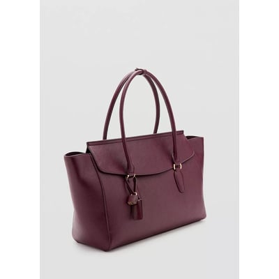 Sac City cuir synthétique avec breloque MANGO