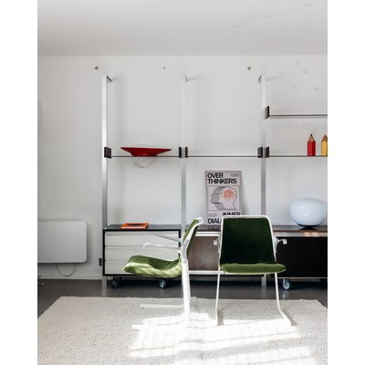 Chaise en velours et métal Diana N°209 - Bon état DEBONGOUT