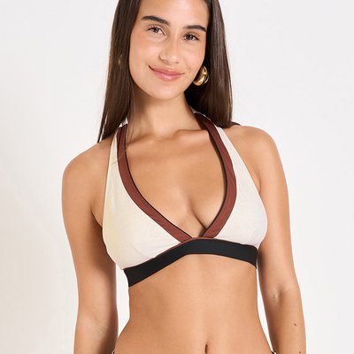 Haut de maillot triangle Brume - MASBATE LIVIA