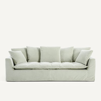 Canapé en velours stonewashed, OTAVIA AM.PM