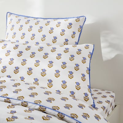 Funda de almohada infantil, de algodón lavado, estampado de flores, DIMANI LA REDOUTE INTERIEURS