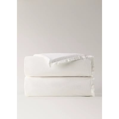 Housse de couette coton lavé volant en gaze effiloché lit 200 cm MANGO HOME