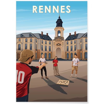 Affiche ville Rennes 4 Hôtel de ville L'AFFICHERIE