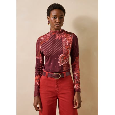 T-shirt imprimé manches longues en jersey LA FEE MARABOUTEE