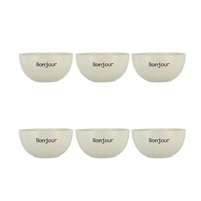 Lot de 6 bols en grès 58cl, BONJOUR NOVASTYL