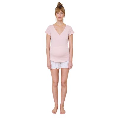 Ensemble 2 pièces pyjama short grossesse et allaitement VERTBAUDET