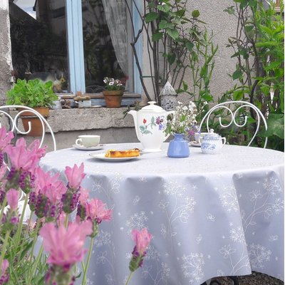 Nappe enduite ronde ou ovale ASTRANCE FLEUR DE SOLEIL