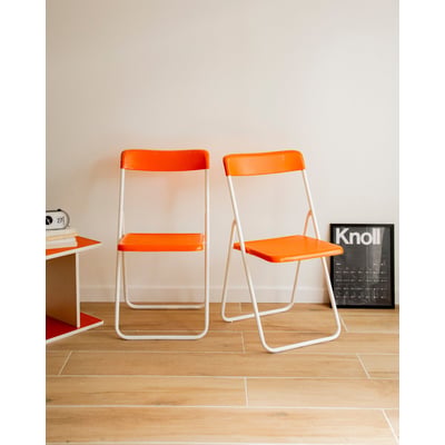 Paire de chaises pliables au style rétro Alma N°1867 - Bon état DEBONGOUT