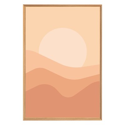 Tableau Mural Encadré Illustration Soleil Couchant ILLUSTRATION CEANOTHE