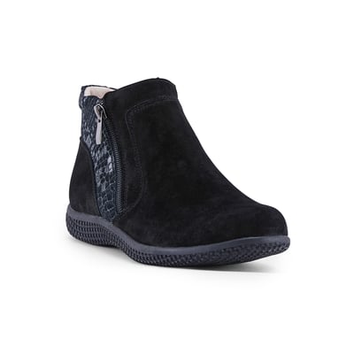 Bottines zippées cuir velours PEDICONFORT