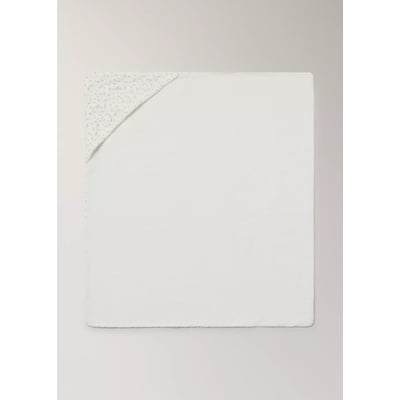 Peignoir à capuche en coton imprimé MANGO HOME
