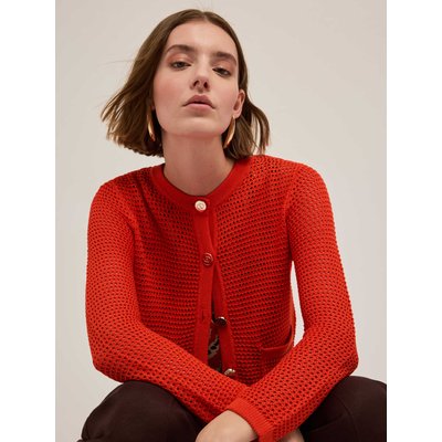 Cardigan en maille ajourée de viscose mélangée MOTIVI