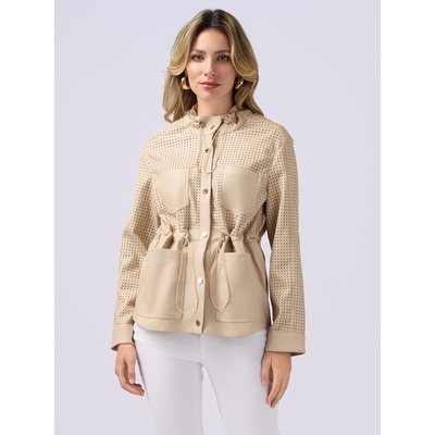 Parka court réalisé en tissu enduit doux OLTRE