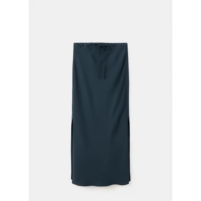 Jupe à taille élastique avec fentes MANGO