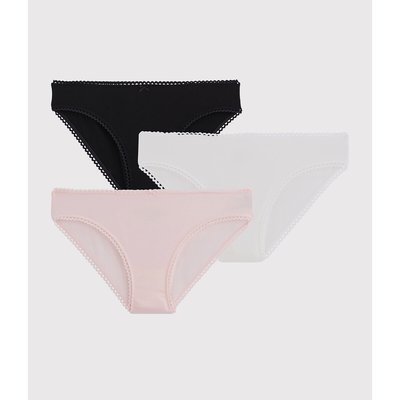 Pack of 3 Second Skin Knickers in Organic Cotton PETIT BATEAU
