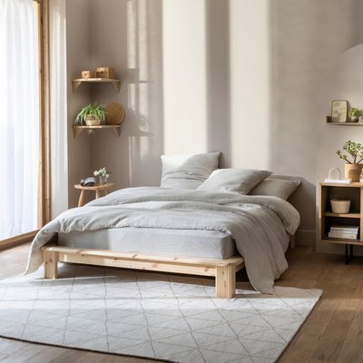 Lit en bois massif avec sommier TERRE DE NUIT