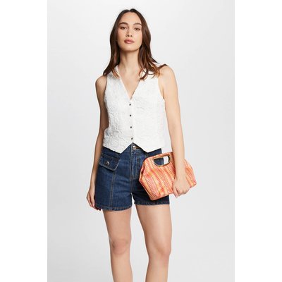 Gilet sans manches dentelle MORGAN