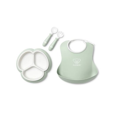 Coffret repas bébé 4 pièces vert pastel BABYBJORN