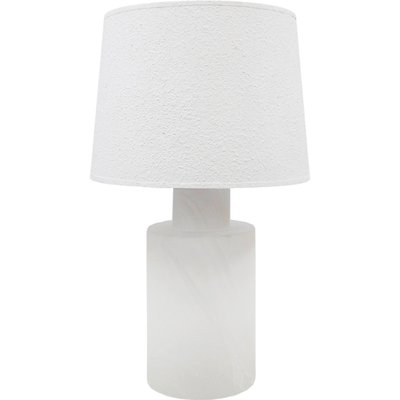 Lampe de table blanche design en verre et tissu style estuco RECOLLECTION