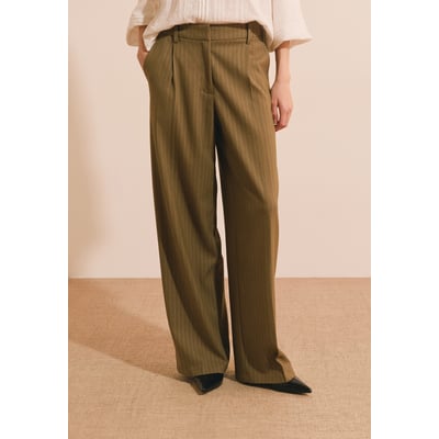 Pantalon droit à rayures tennis PERVANCHE RAY ETAM