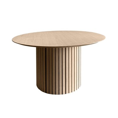 Table de salle à manger ronde en chêne blanchi D120 - LIAC HELLIN, DEPUIS 1862