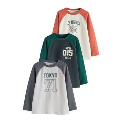 T-shirt standard à manches longues, lot de 3 NEXT