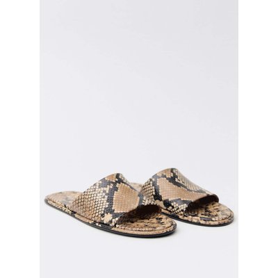 Sandale cuir imprimé animal MANGO