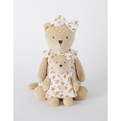 Peluche Kendi medium en Veloudoux beige/terracotta NOUKIE'S