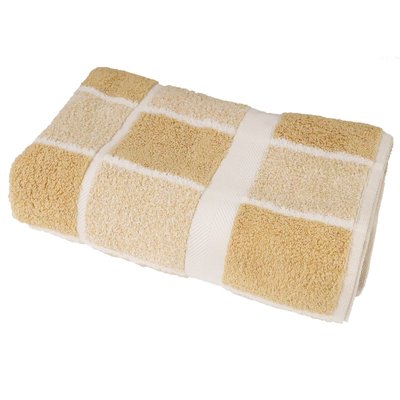 Drap de bain coton bouclette éponge carreaux CELESTE LINANDELLE
