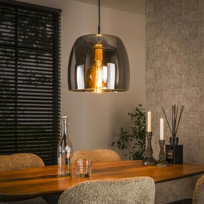 Suspension en verre fumé forme cloche NIAGARA PIER IMPORT