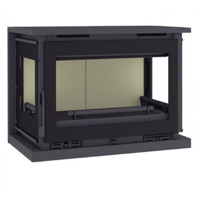FM Poêle à bois acier/verre sérigraphié M-173 K 12.5kW à suspendre FM BIOMASA