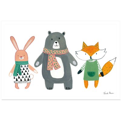 Affiche enfant copains de quartier HEXOA