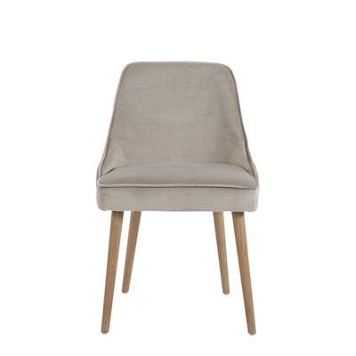 Chaise en velours BLANC D’IVOIRE