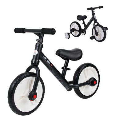 Vélo d'équilibre pour enfants Acier Noir HOMCOM