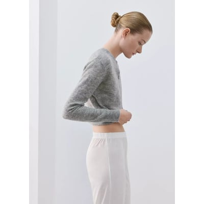 Cardigan court en mélange de laine et d'alpaga MANGO