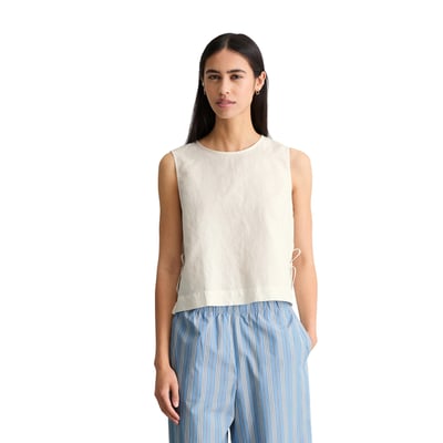 Top chemisier boxy en mélange de lin et de coton MARC O’POLO DENIM
