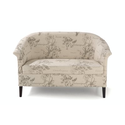 Banquette cabriolet 2 places tissu papillon gris MIRA PIER IMPORT