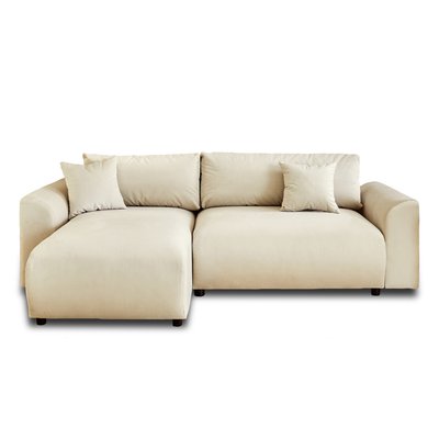 Canapé d'Angle Convertible en Velours 4 places - CAMELIA LISA DESIGN