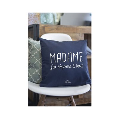 Coussin Madame réponse à tout Bleu marine LE FABULEUX SHAMAN