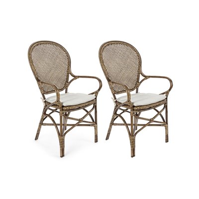 Fauteuil en rotin Bistrot (lot de 2) - ELINA HELLIN, DEPUIS 1862