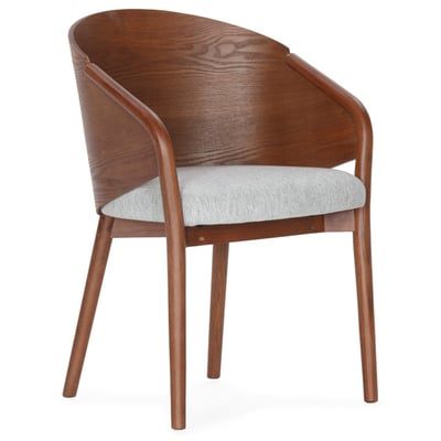 Chaise en hêtre et tissu au design enveloppant RECOLLECTION