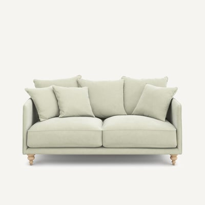 Canapé 3P compact velours stonewashed, Lazare AM.PM