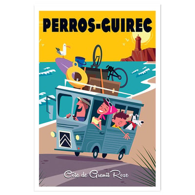 Affiche Perros Guirec HEXOA