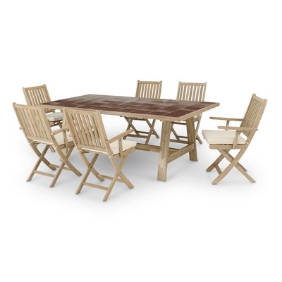 Salon de jardin, 6 chaises, BISBAL&JAVA LIGHT DEFORA HOME