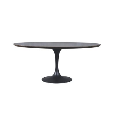 Table à manger en chêne, métal et pierre bleue L180 cm - TULIPE SIGNATURE