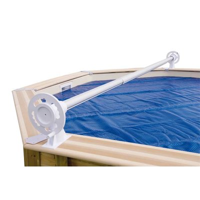 Enrouleur de bâche à bulles pour piscine en bois  Luxe UBBINK