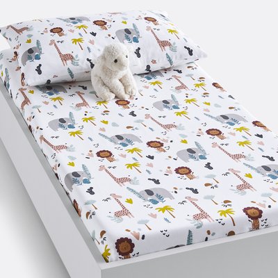 Henri Animal Organic Cotton Cot Fitted Sheet LA REDOUTE INTERIEURS