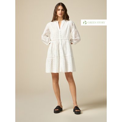 Robe chemisier courte en broderie anglaise OLTRE