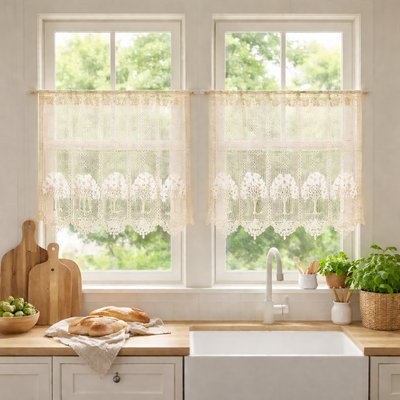 Brise-bise macramé ajouré HOME MAISON